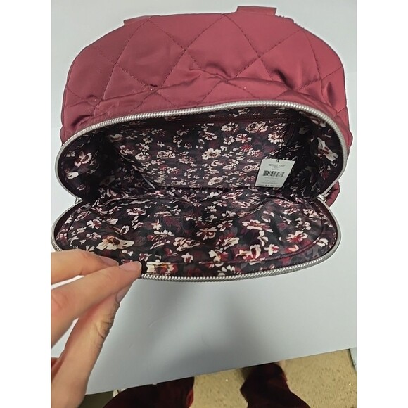 NWT $110 Vera Bradley Ultralight Quilted Backpack Raisin Color Burgundy main image 16